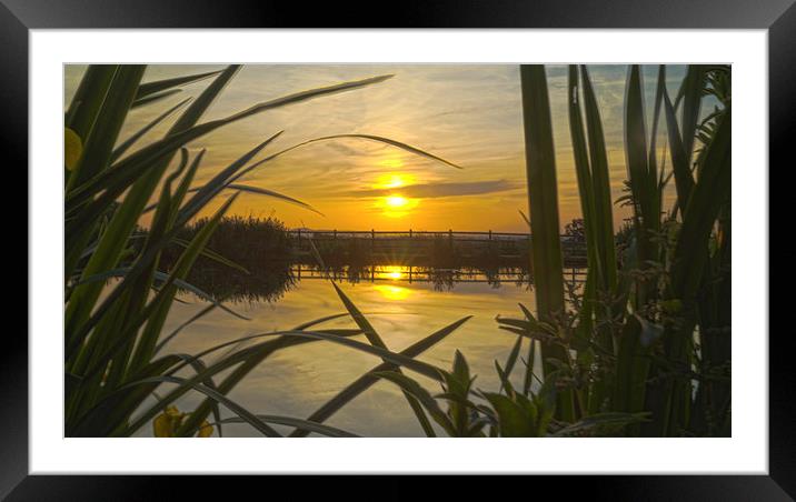  reflected sunset Framed Mounted Print by keith sutton