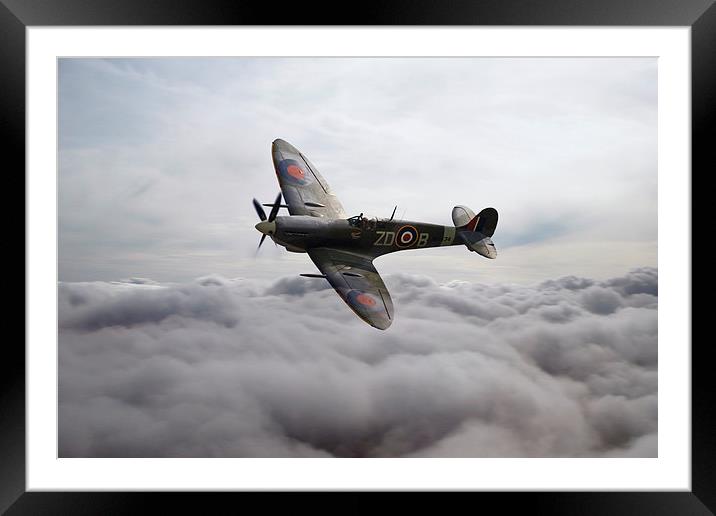 The Spitfire Legend Framed Mounted Print by J Biggadike