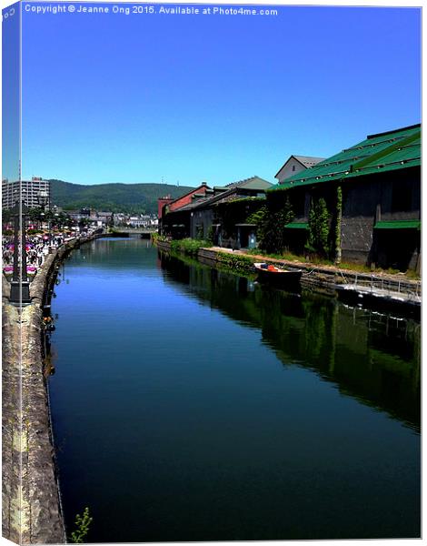 Otaru Canal in Summer Canvas Print by Jeanne Ong