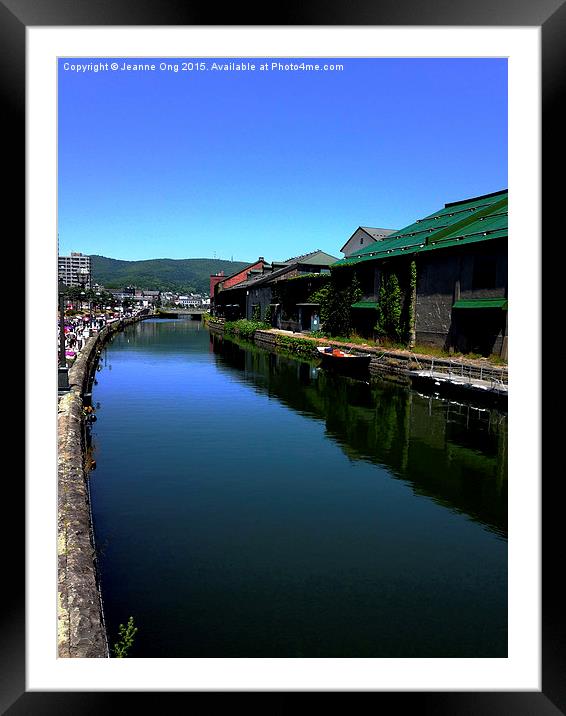 Otaru Canal in Summer Framed Mounted Print by Jeanne Ong