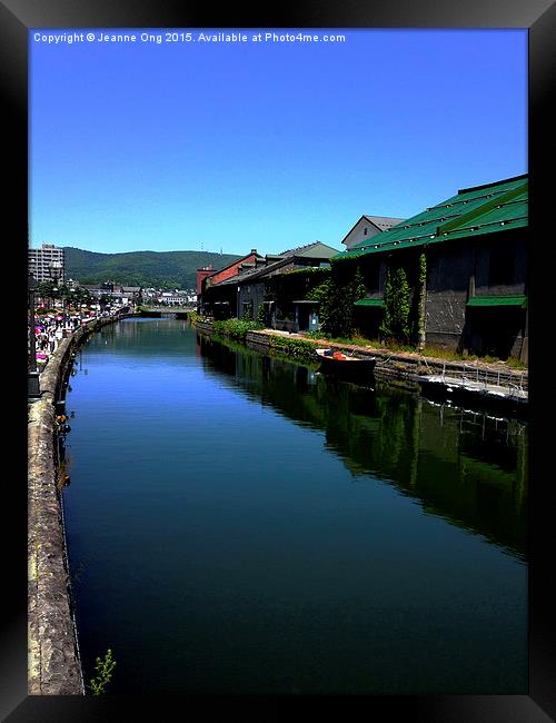 Otaru Canal in Summer Framed Print by Jeanne Ong