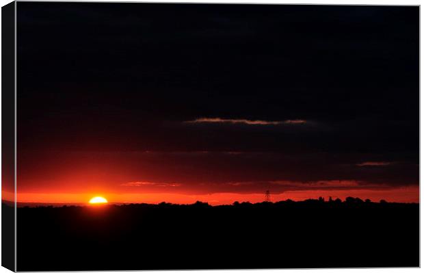  Dark sunset skies Canvas Print by michelle rook