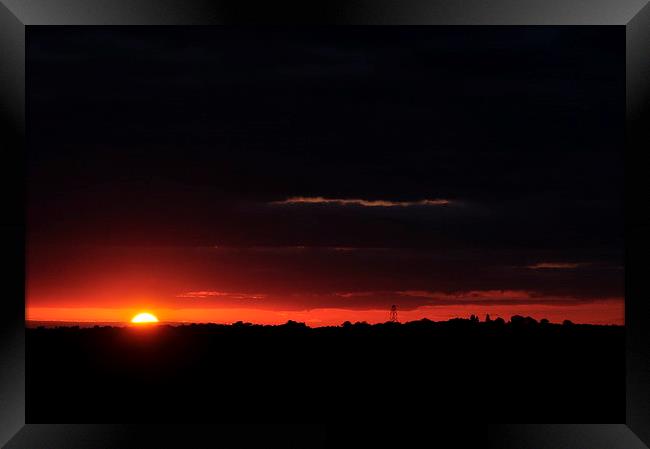  Dark sunset skies Framed Print by michelle rook