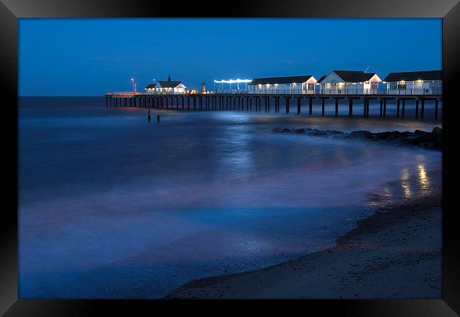 Southwold pier by night Framed Print by Paul Nichols