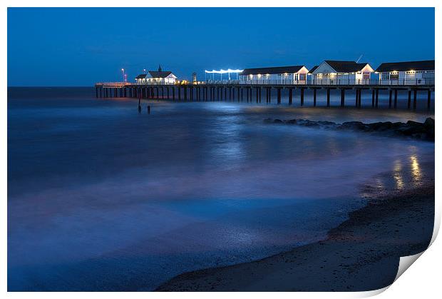  Southwold pier by night Print by Paul Nichols