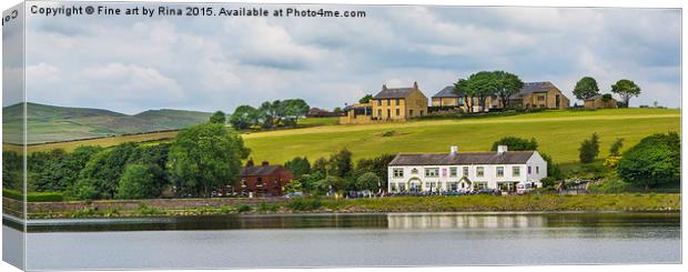  Hollingworth Lake and Country Park Canvas Print by Fine art by Rina