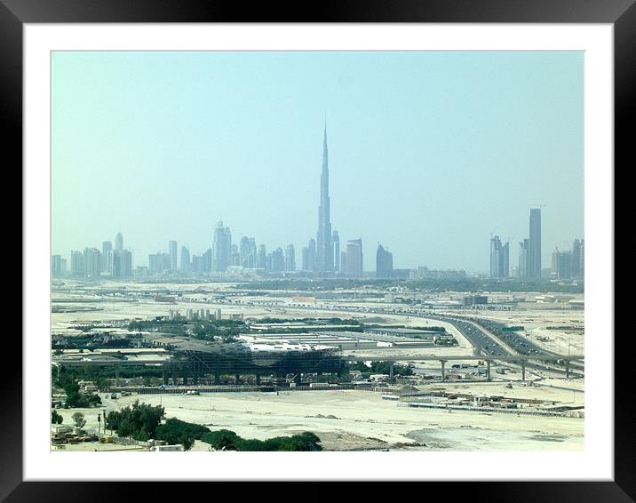 The Burj Dubai Framed Mounted Print by George Thurgood Howland