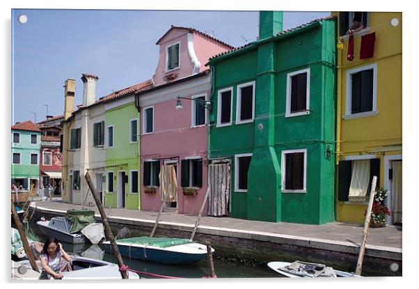 Colourful Burano Acrylic by Steven Plowman