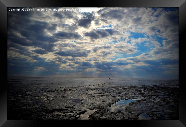  a place, a peaceful reflection Framed Print by Jon Clifton