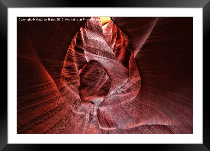 Antelope Canyon Arch Framed Mounted Print by Matthew Bates