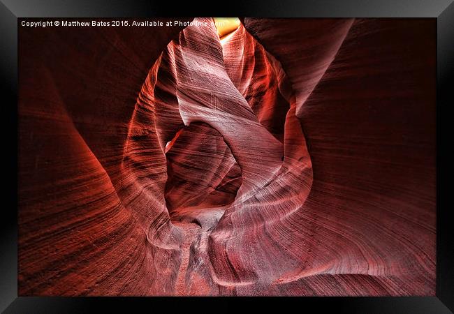 Antelope Canyon Arch Framed Print by Matthew Bates