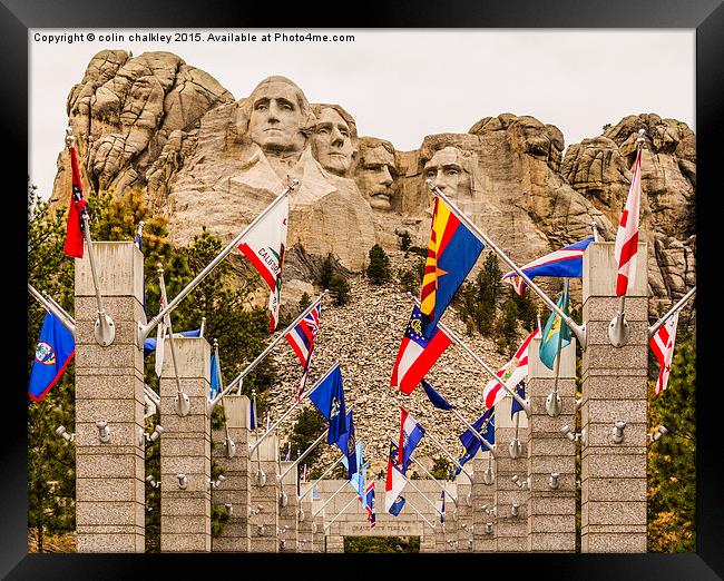 Mount Rushmore Memorial, South Dakota Framed Print by colin chalkley