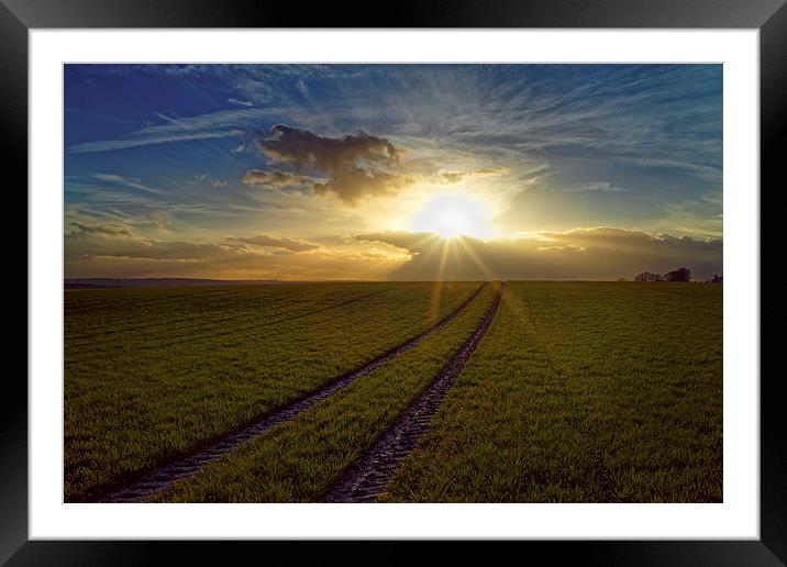 Penny Hill Sunset Framed Mounted Print by Darren Galpin