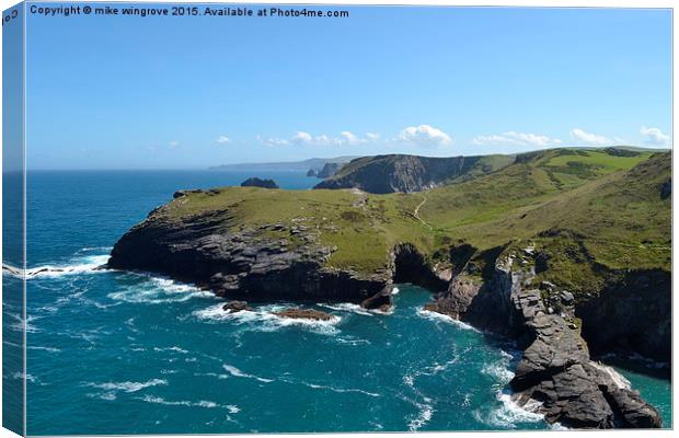   Rugged Headland Canvas Print by mike wingrove