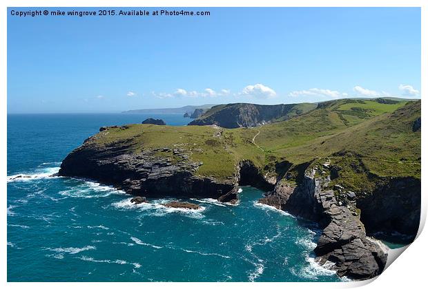  Rugged Headland Print by mike wingrove