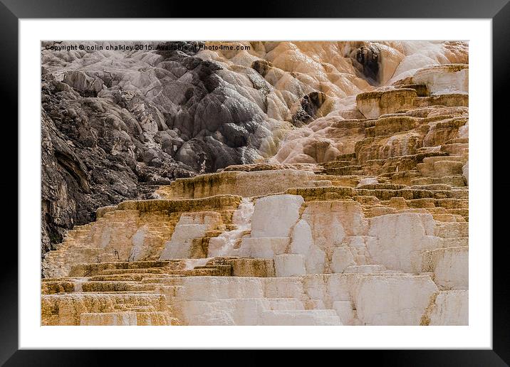  Yellowstone Park - Mammoth Hot Springs Framed Mounted Print by colin chalkley