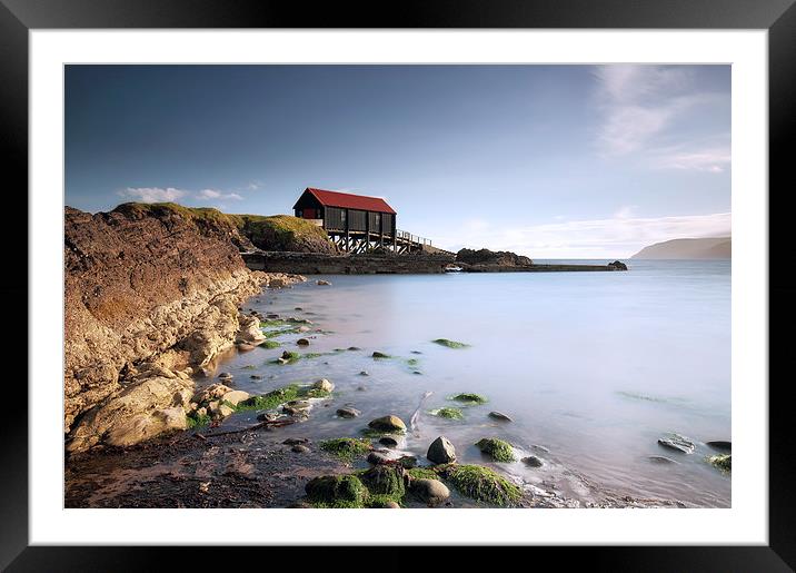  Kintyre Boathouse Framed Mounted Print by Grant Glendinning