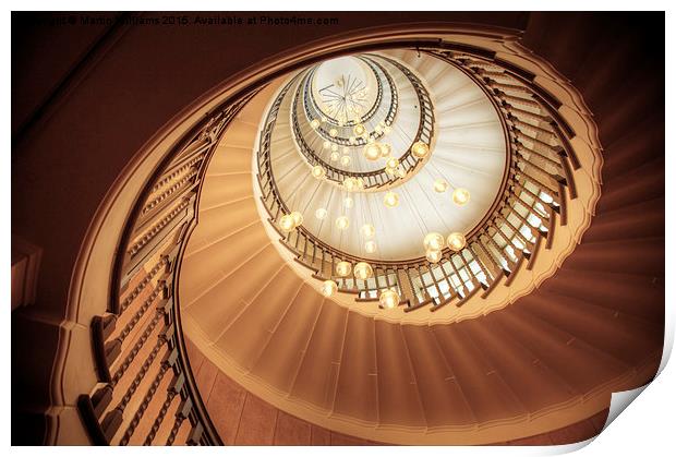  Spiral Stairs Print by Martin Williams