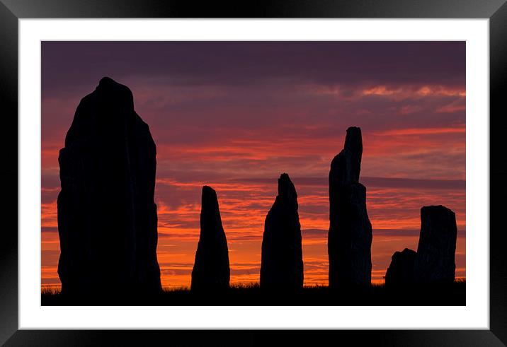 Callanish Stone Circle at Sunrise, Isle of Lewis Framed Mounted Print by David Ross