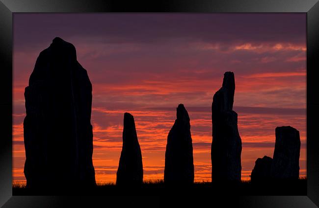 Callanish Stone Circle at Sunrise, Isle of Lewis Framed Print by David Ross