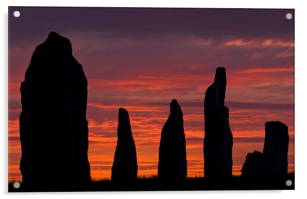 Callanish Stone Circle at Sunrise, Isle of Lewis Acrylic by David Ross