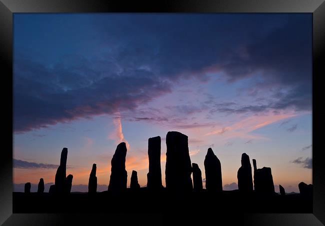Callanish Standing Stones Sunset Framed Print by David Ross