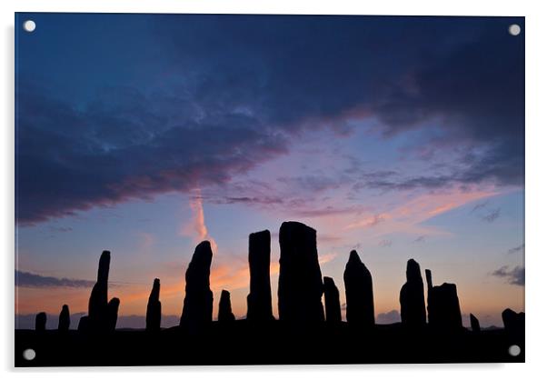 Callanish Standing Stones Sunset Acrylic by David Ross