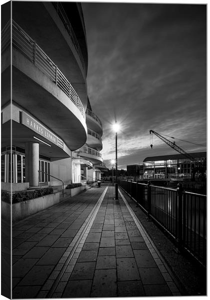 Sovereign Quay, Cardiff Bay Canvas Print by Dean Merry
