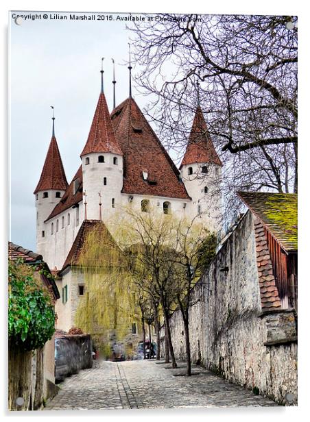  Schloss Thun- Thun Castle. Acrylic by Lilian Marshall