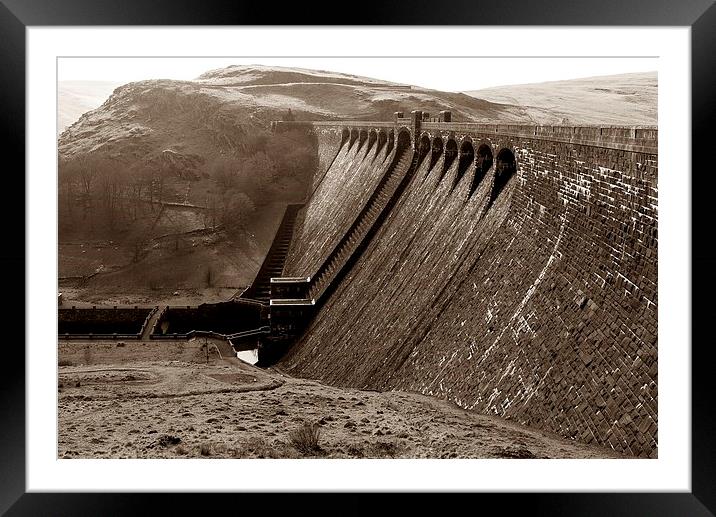 Claerwen Elan Valley Dam Framed Mounted Print by Dean Merry