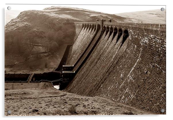 Claerwen Elan Valley Dam Acrylic by Dean Merry