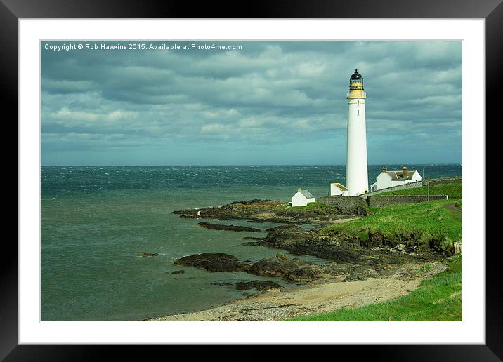  Scurdie Ness Lighthouse Framed Mounted Print by Rob Hawkins