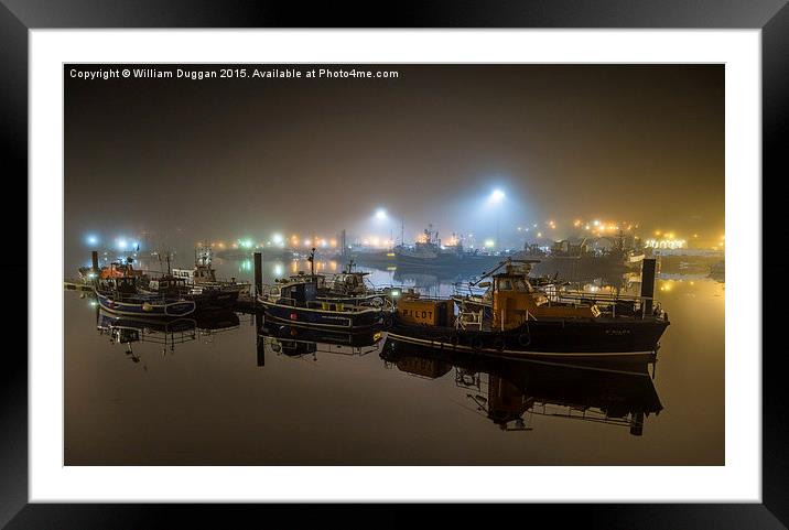  Whitby Fishing Boats. Framed Mounted Print by William Duggan