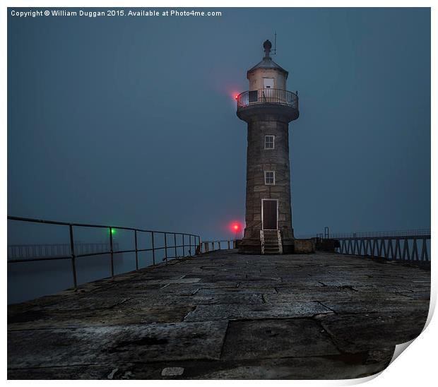 Whitby Lighthouse . Print by William Duggan