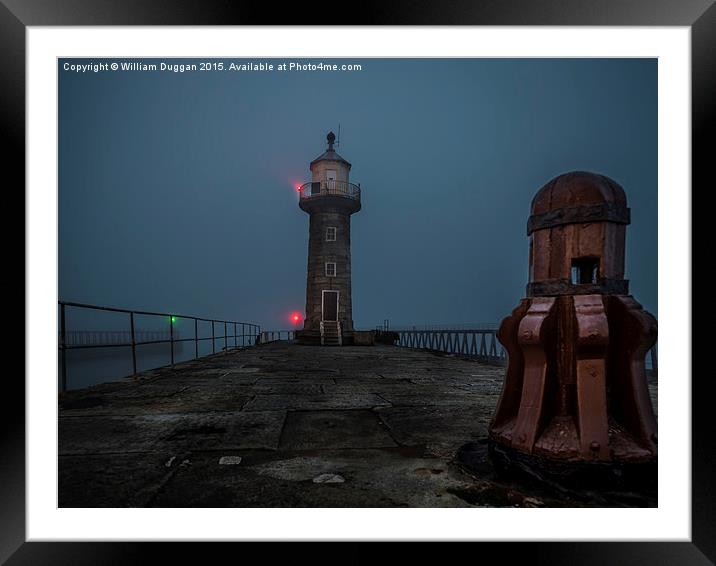  The Lighthouse at Whitby. Framed Mounted Print by William Duggan