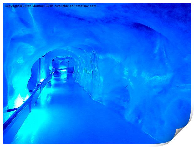 Mount Titlis Ice Cave.  Print by Lilian Marshall