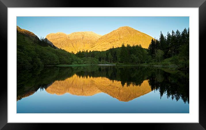  Glencoe reflections in summer Framed Mounted Print by Stephen Taylor