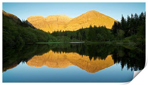  Glencoe reflections in summer Print by Stephen Taylor