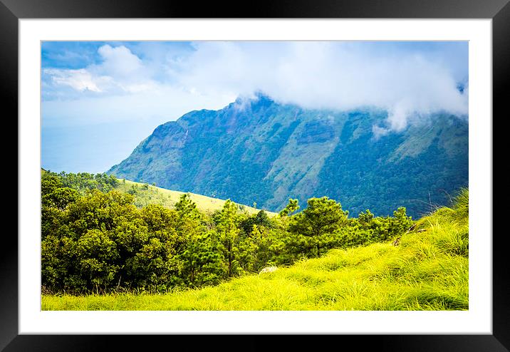  Mountains Framed Mounted Print by Hassan Najmy