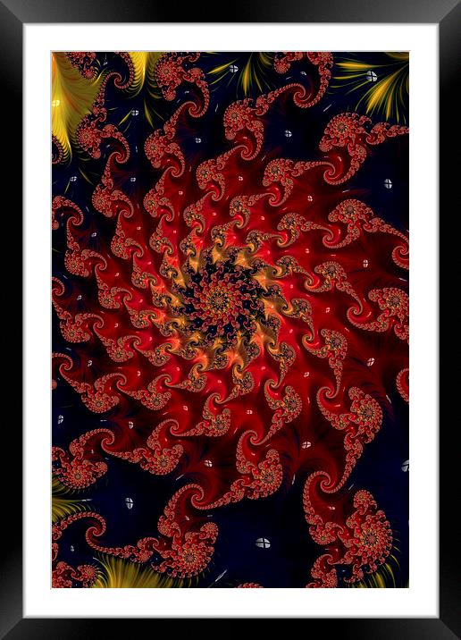 Red Explosion Framed Mounted Print by Steve Purnell