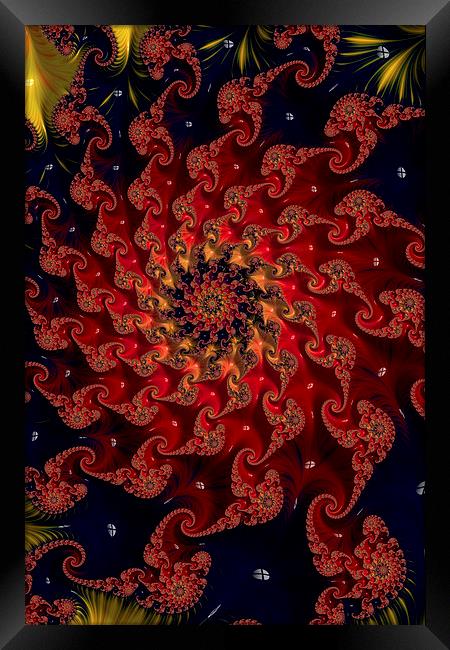 Red Explosion Framed Print by Steve Purnell