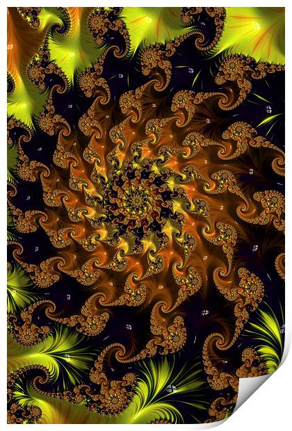 Gold Explosion Print by Steve Purnell