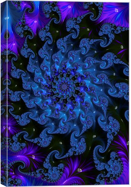 Blue Explosion Canvas Print by Steve Purnell