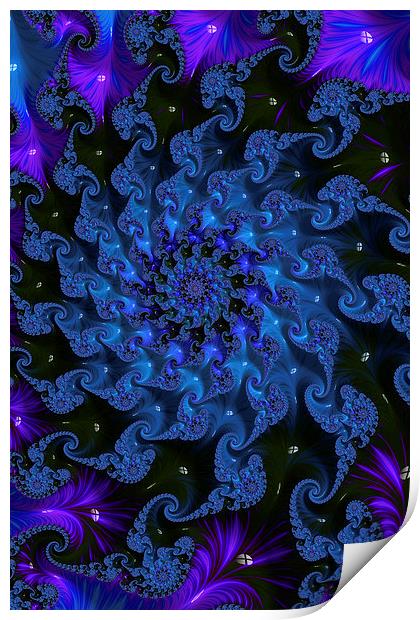 Blue Explosion Print by Steve Purnell