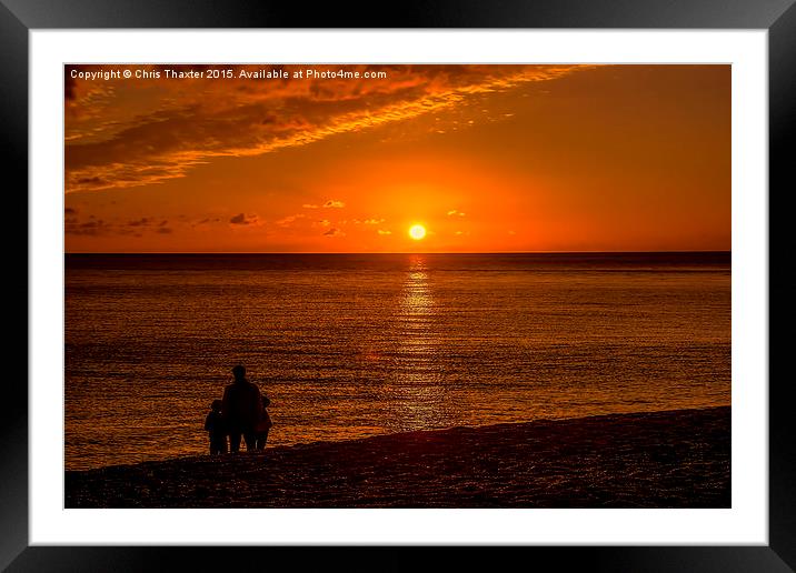 Watching the Sunset 2 Framed Mounted Print by Chris Thaxter
