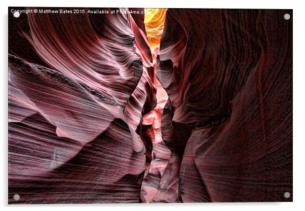 Antelope Canyon Maze Acrylic by Matthew Bates