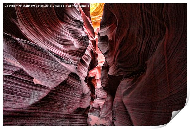 Antelope Canyon Maze Print by Matthew Bates