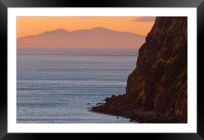 Waternish peninsula sunset, Isle of Skye Framed Mounted Print by David Ross