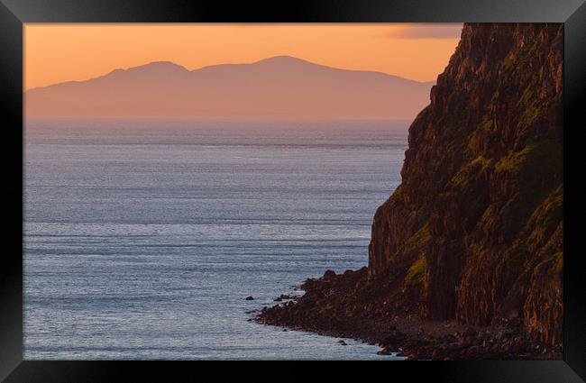 Waternish peninsula sunset, Isle of Skye Framed Print by David Ross