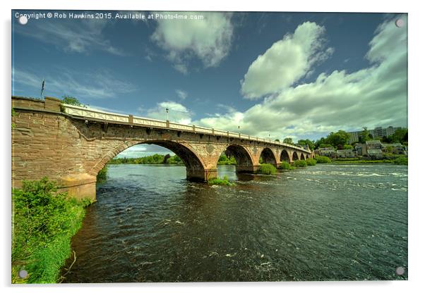  Smeaton's bridge  Acrylic by Rob Hawkins